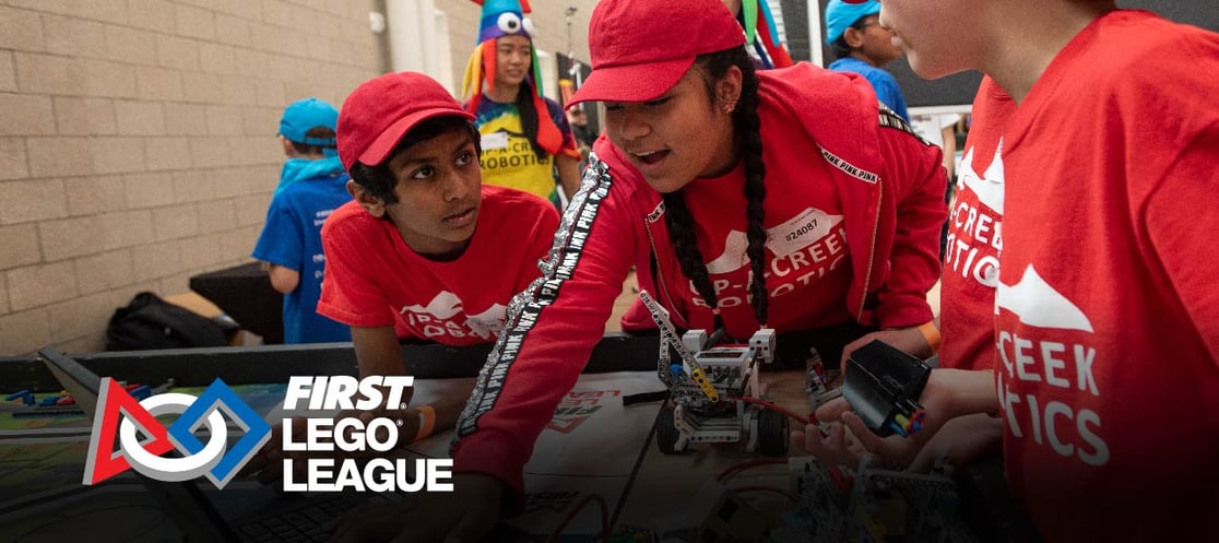 Kids at a robotics competition