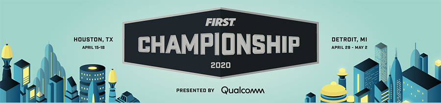 FIRST Championship banner with dates
